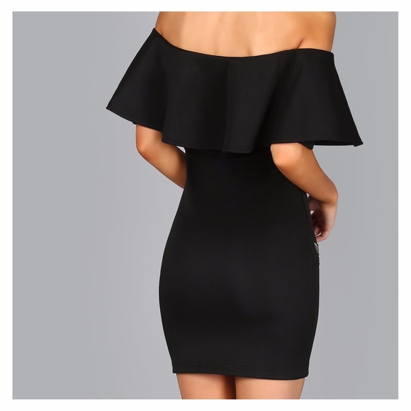 ❗️FINAL PRICE Black Embroidered Bodycon Dress - Picture 3 of 7