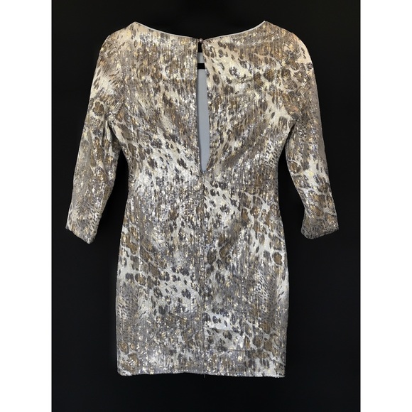 Leopard Print Sequin Dress | Multi - Picture 3 of 4