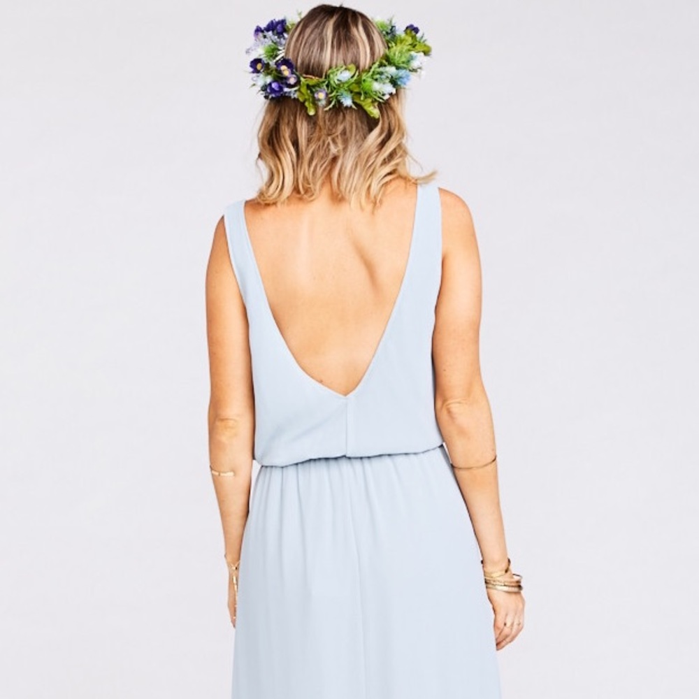Show Me Your Mumu Kendall MaxiDress Steel Blue NWT