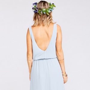Show Me Your Mumu Kendall MaxiDress Steel Blue NWT