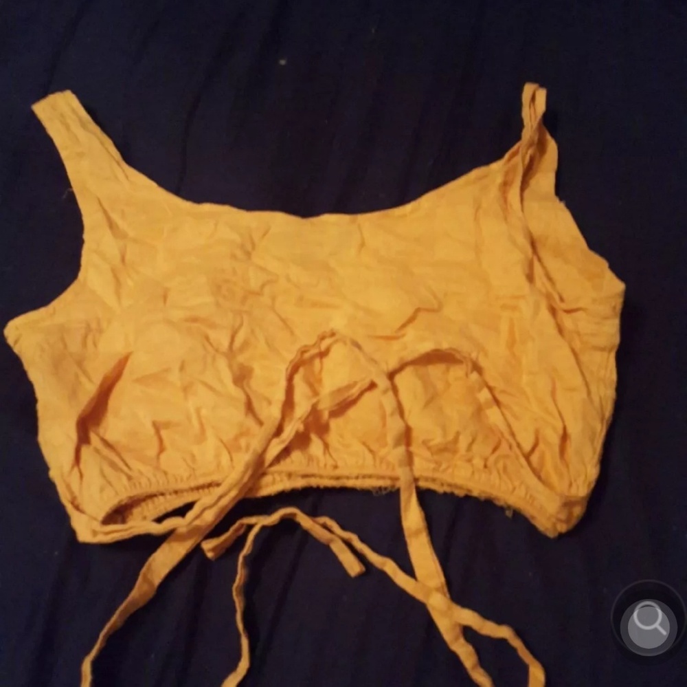 Golden pixie crop top