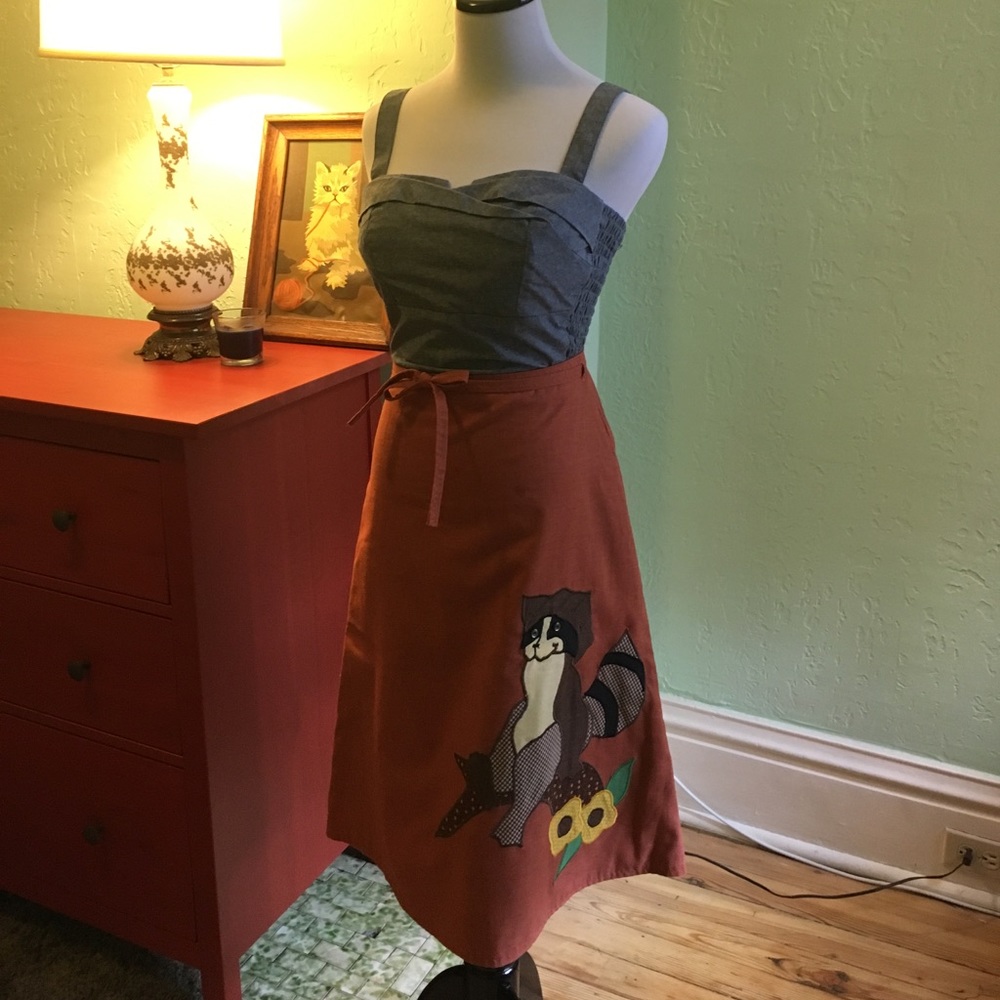 OOAK CUTEST RACCOON SKIRT EVER 😭💗