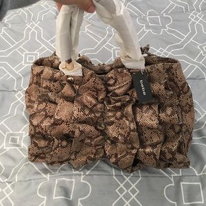 Bebe faux snake skin purse