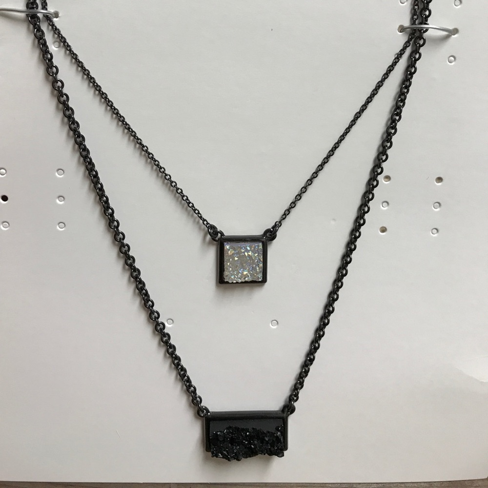 Lia Sophia Geode adjustable necklace