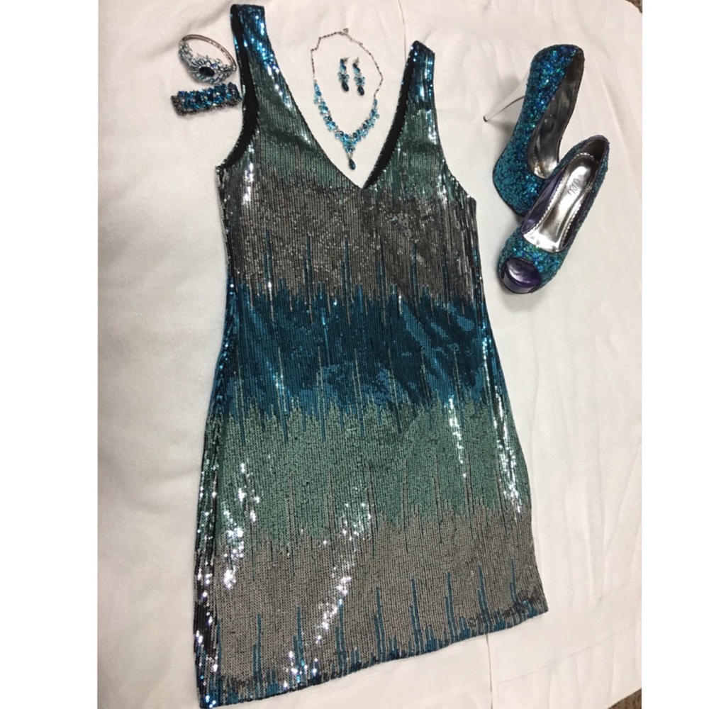 Ombré Sequin Dress