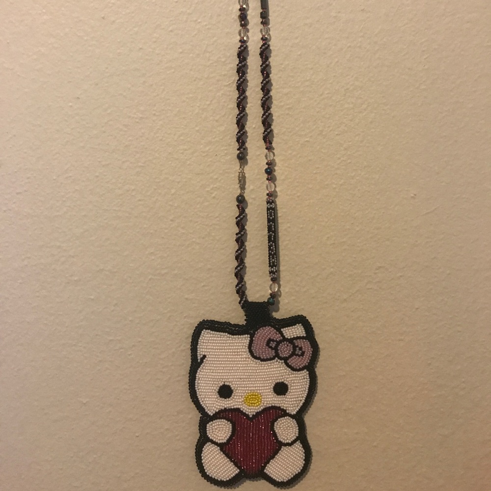 Beaded Hello Kitty lanyard