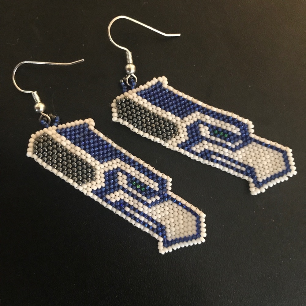 Seahawks earrings