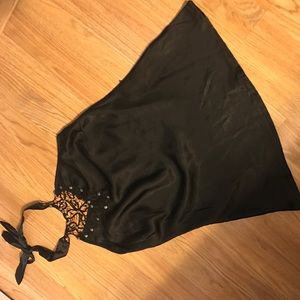 Silk black Bebe halter