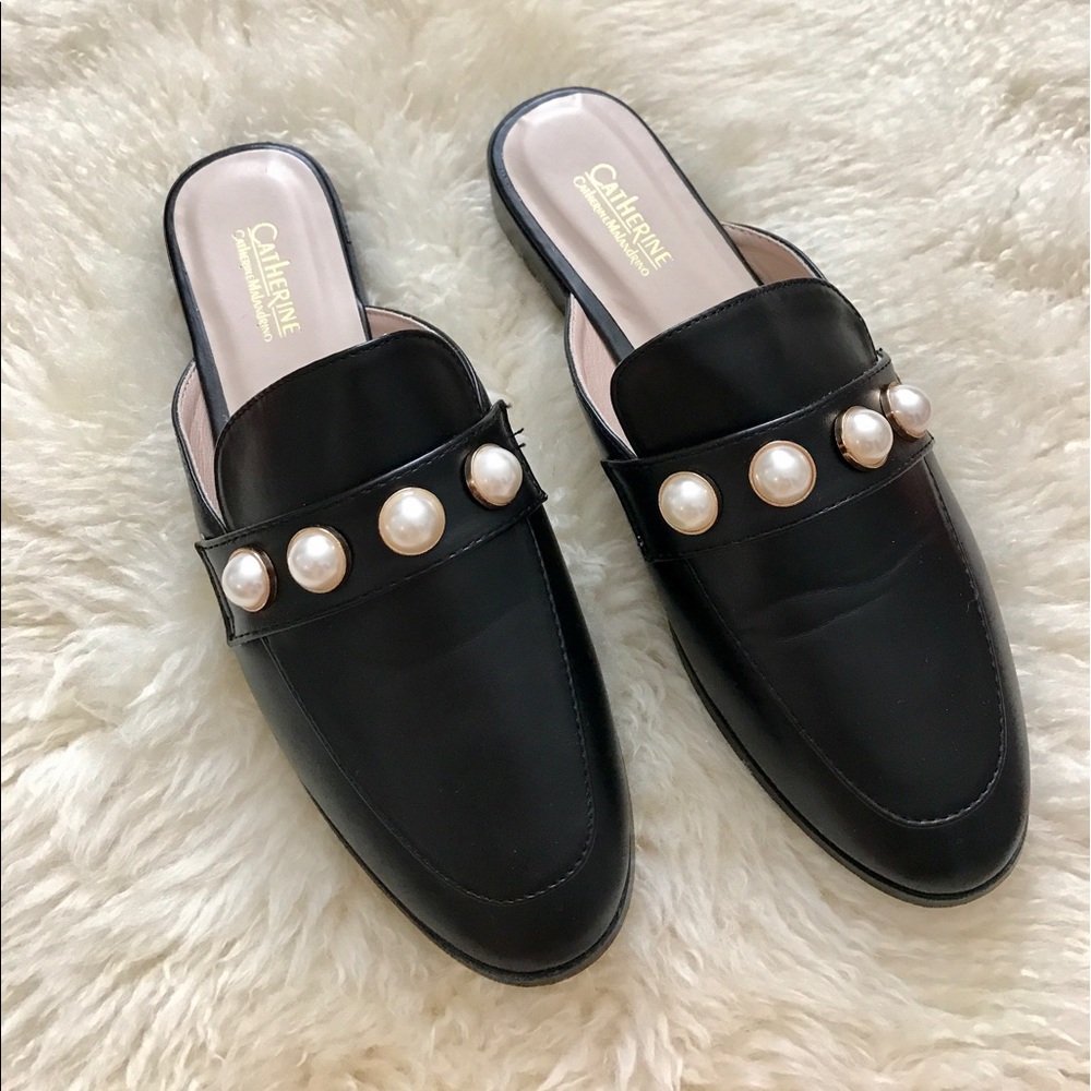 Catherine Malandrino Faux Pearl Mule Slip On