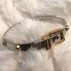Michael Kors Astor Two-Tone Buckle Bangle