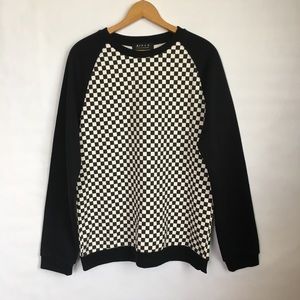 Forever 21 Men's Black Checker Board Sweater