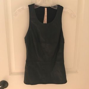 NW0T Faux snakeskin black top