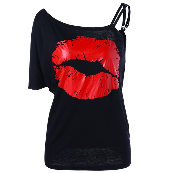 Boutique Tops - Sealed With A Kiss One Shoulder Sleeveless Top XL