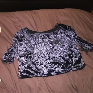 Velvet Off-the-Shoulder Top