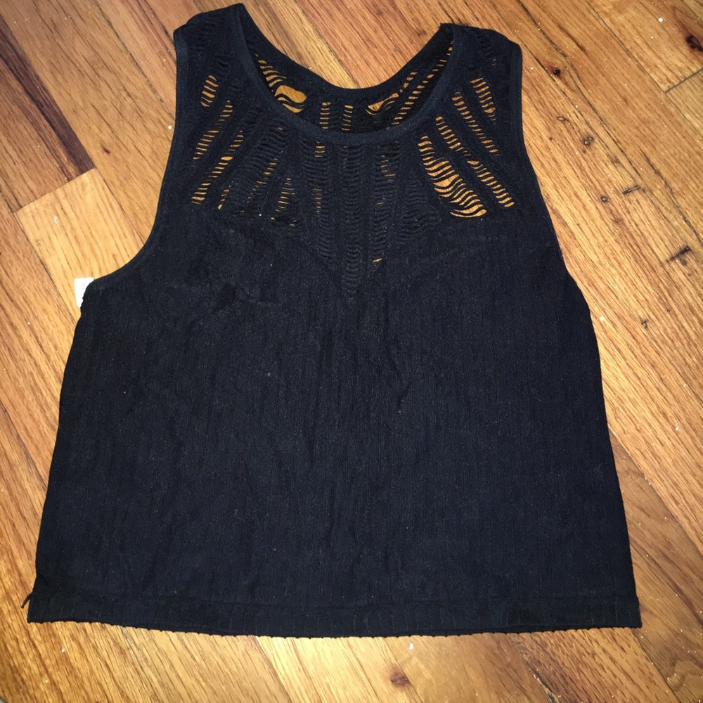 Black crop top