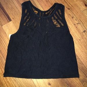 Black crop top