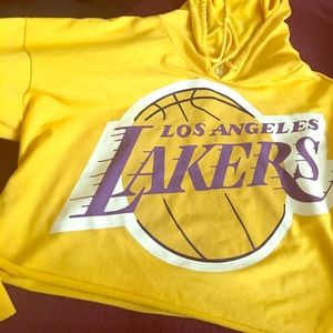 LAKERS CROP PULLOVER HOODIE