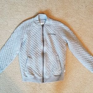 Converse grey zip up sweatshirt