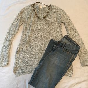 Chunky Sweater With Asymmetrical Hemline
