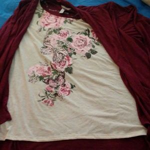 2 piece shirt long sleeve