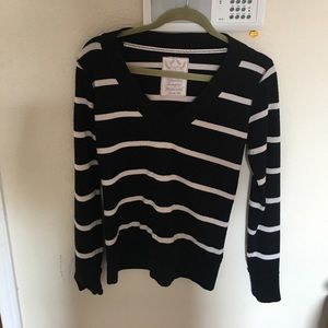 Black and White Striped Long Sleeve
