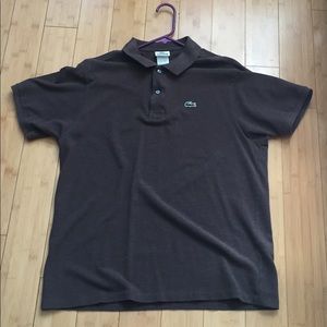 Lacoste brown men's polo size 6 Large
