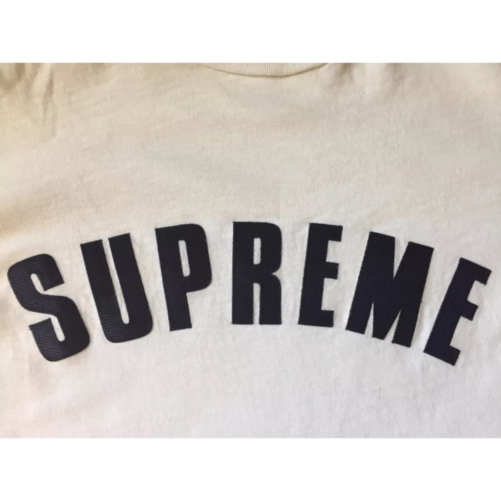 Supreme crewneck arch logo - white