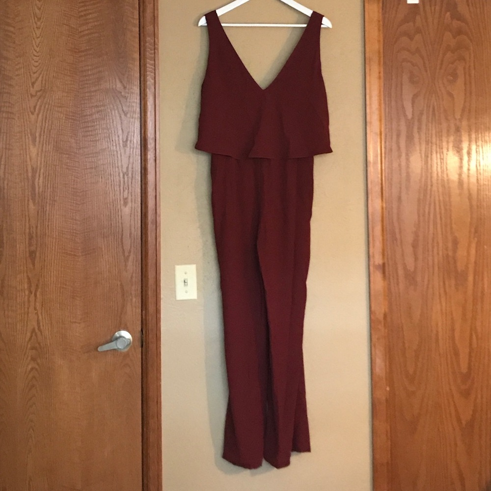 Forever 21 Burgundy jumpsuit