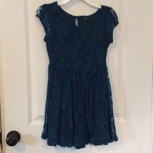 blue lace dress