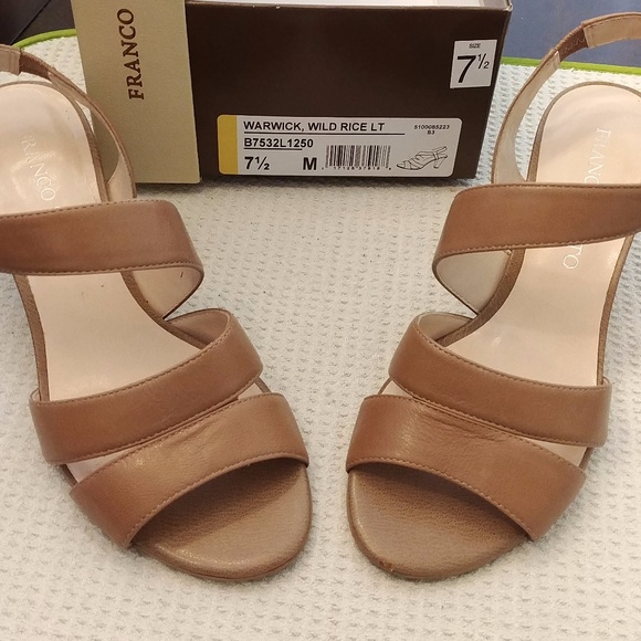 Franco Sarto Shoes - Franco Sarto Warwick nude sandals w/ heel