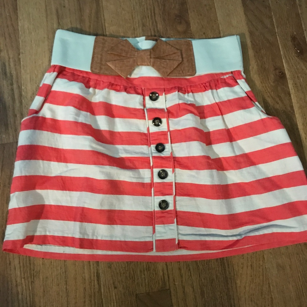 Striped Skirt w/ Belt