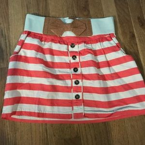 Striped Skirt w/ Belt