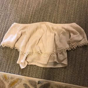 White off the shoulder top