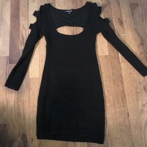 Black Bodycon Cutout Dress