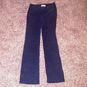 Navy Velvet Bootcut Pants Sz 8L