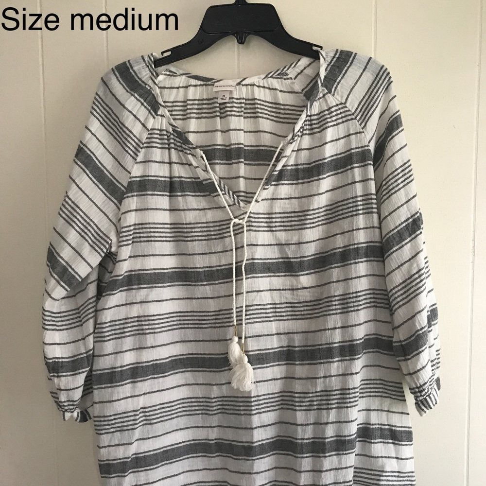 Gray & White Shirt