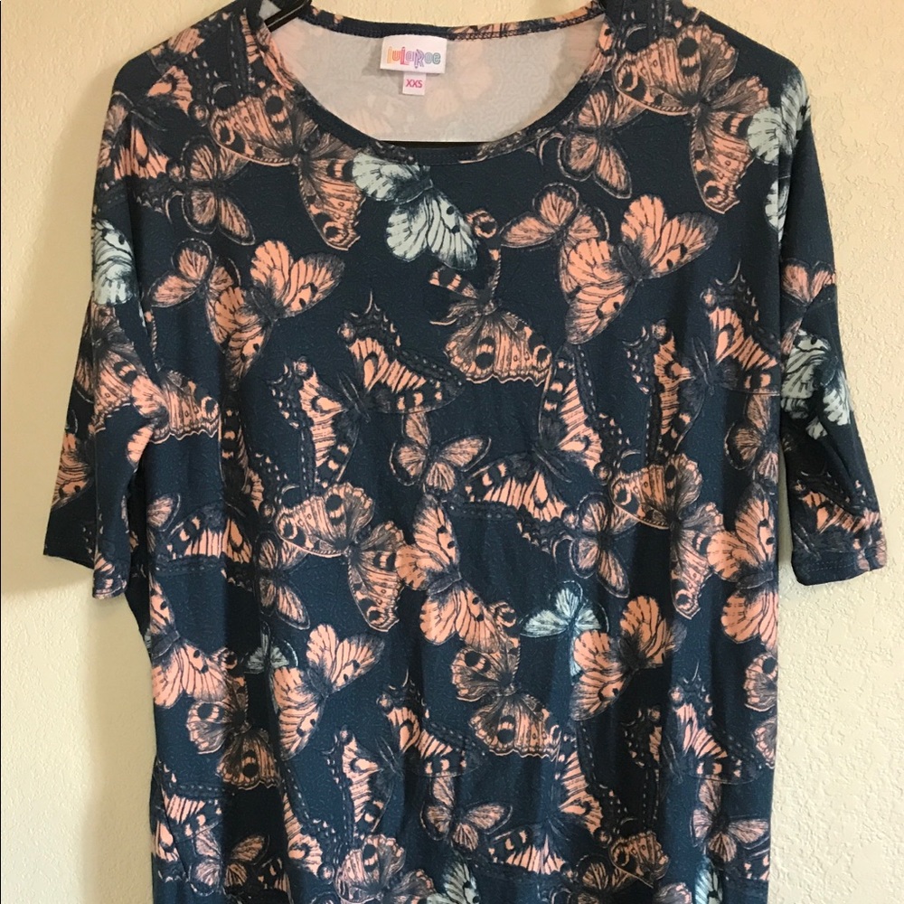 LuLaRoe XXS Irma Leggings Material Butterfly Print