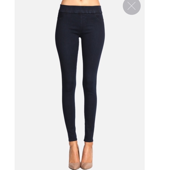 James Jeans Denim - James Jeans Twiggy Slip-On Jegging in Blue Velvet