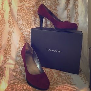 Tahari Wine Colored Heels