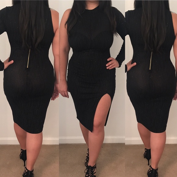 Glittered one sleeve dress - Picture 1 of 1