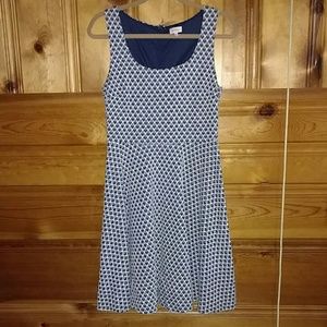 Navy patterned dress