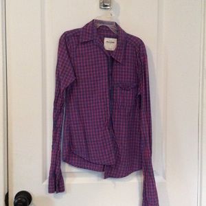 pink and blue checkered shirt
