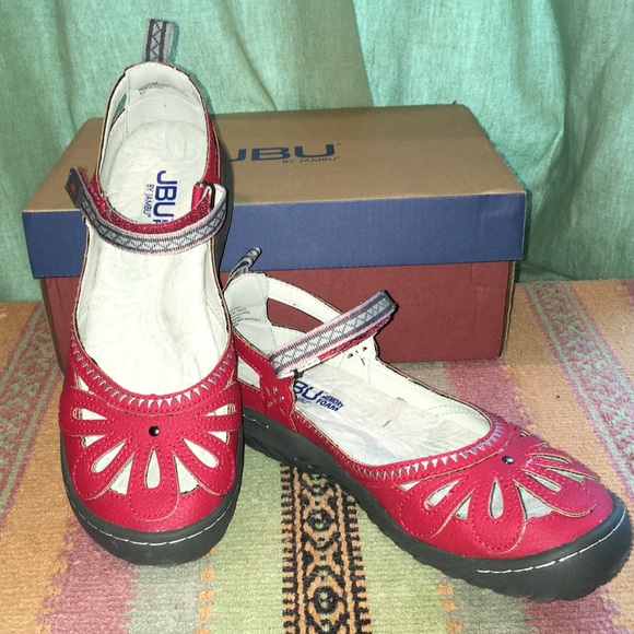 Jambu Shoes - NWB Jambu Agatha Mary Jane Sandals Red Sz 6