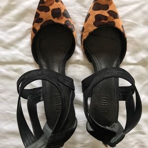 Cheetah print short heels