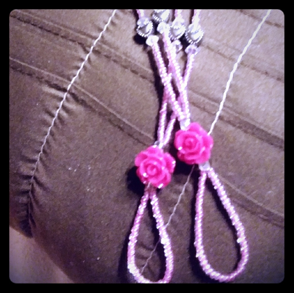 Cute Pink Rose Barefoot Sandal