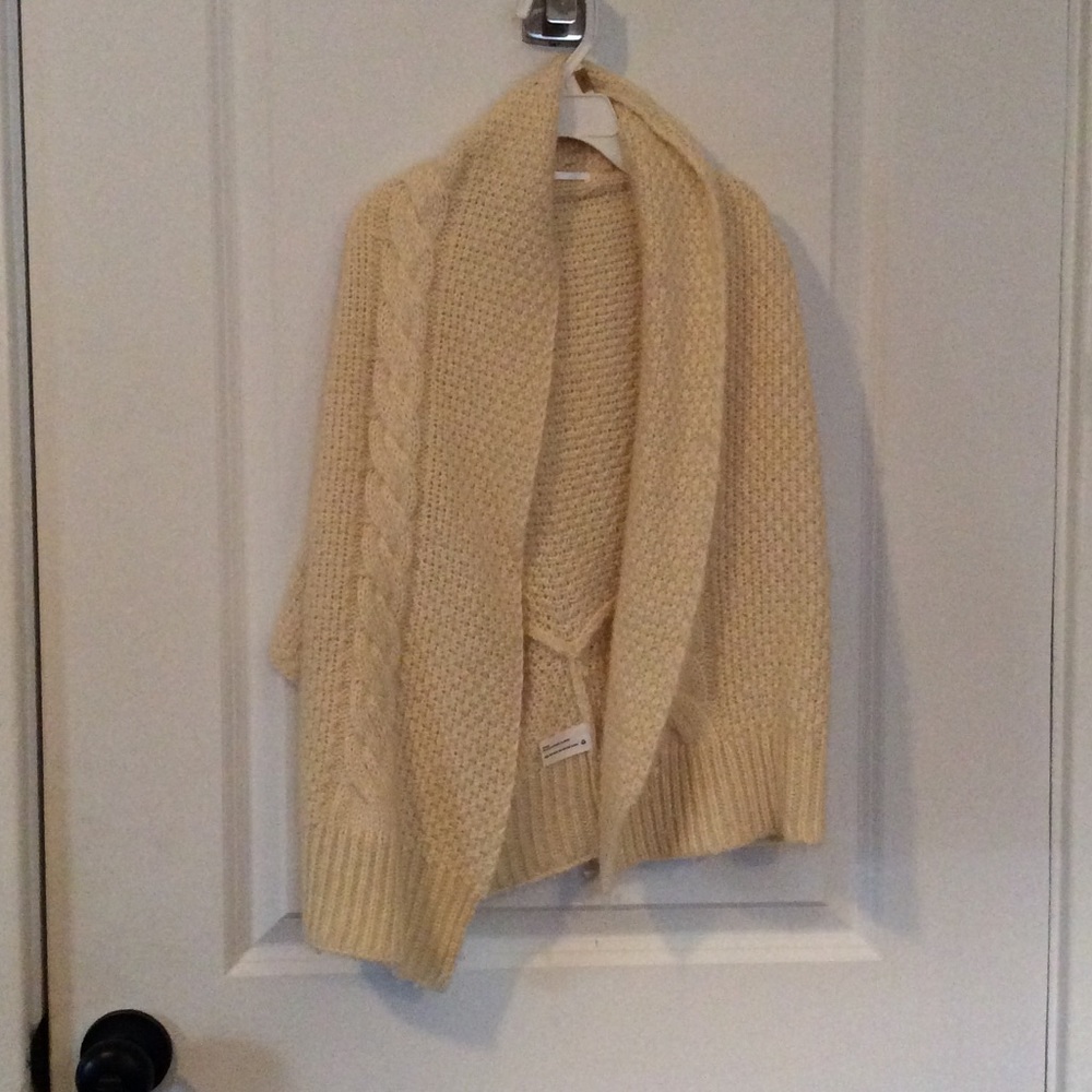 cream wrap sweater