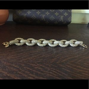 JCrew pave link bracelet