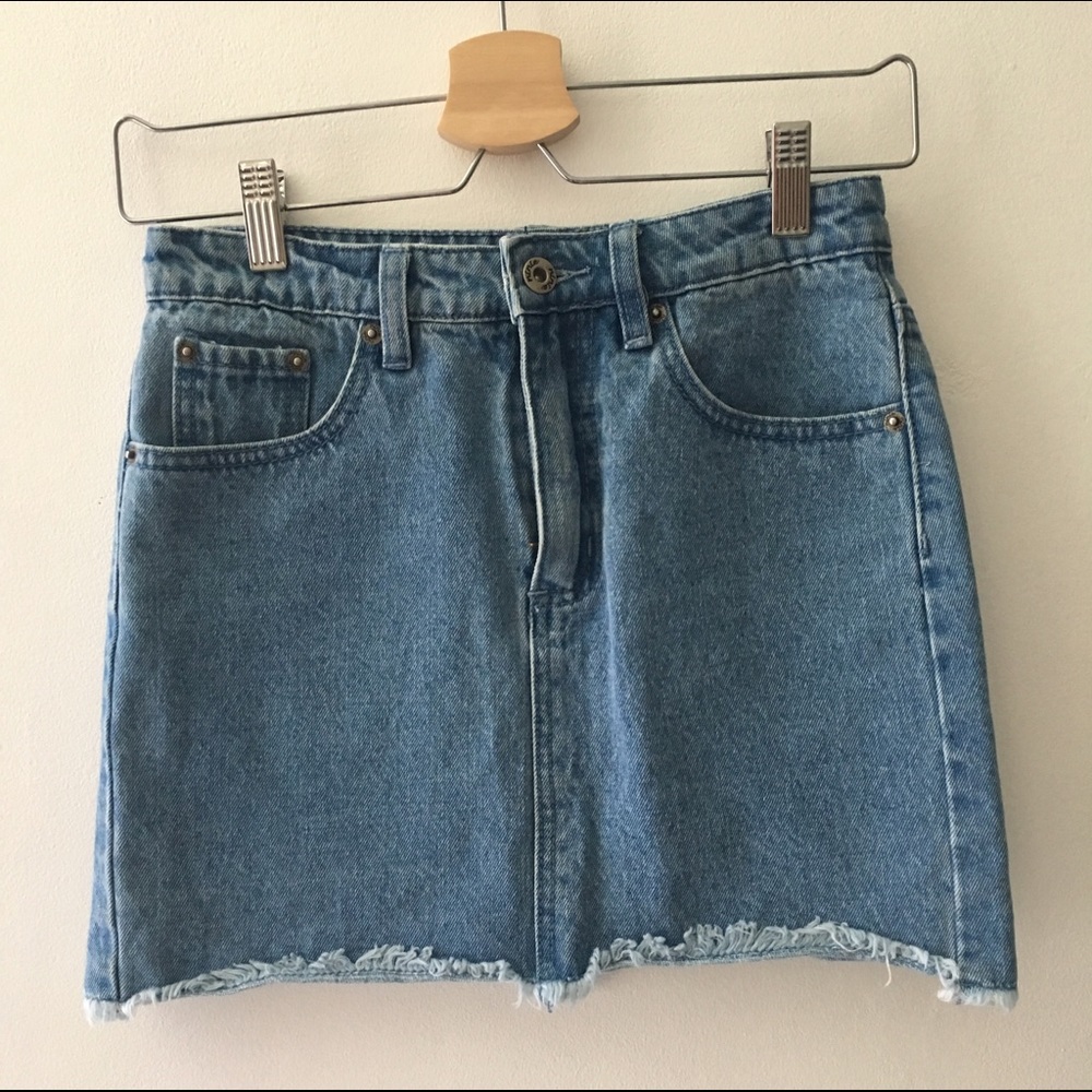 Light denim skirt