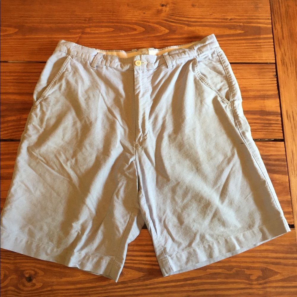Men's Light Blue Flat Front Shorts 🔹