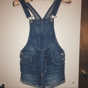 Abercrombie Blue Overall Shorts
